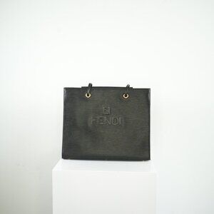 Fendi Epi Leather Vintage Tote Bag Black